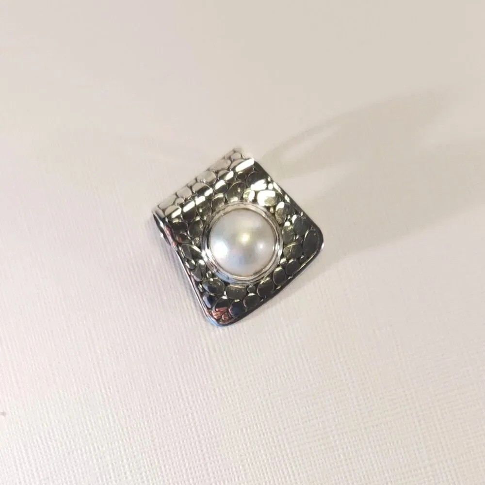Mabe Pearl Bali Pendant Sterling Silver